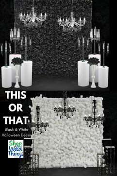 Glam Black & White Halloween Backdrops